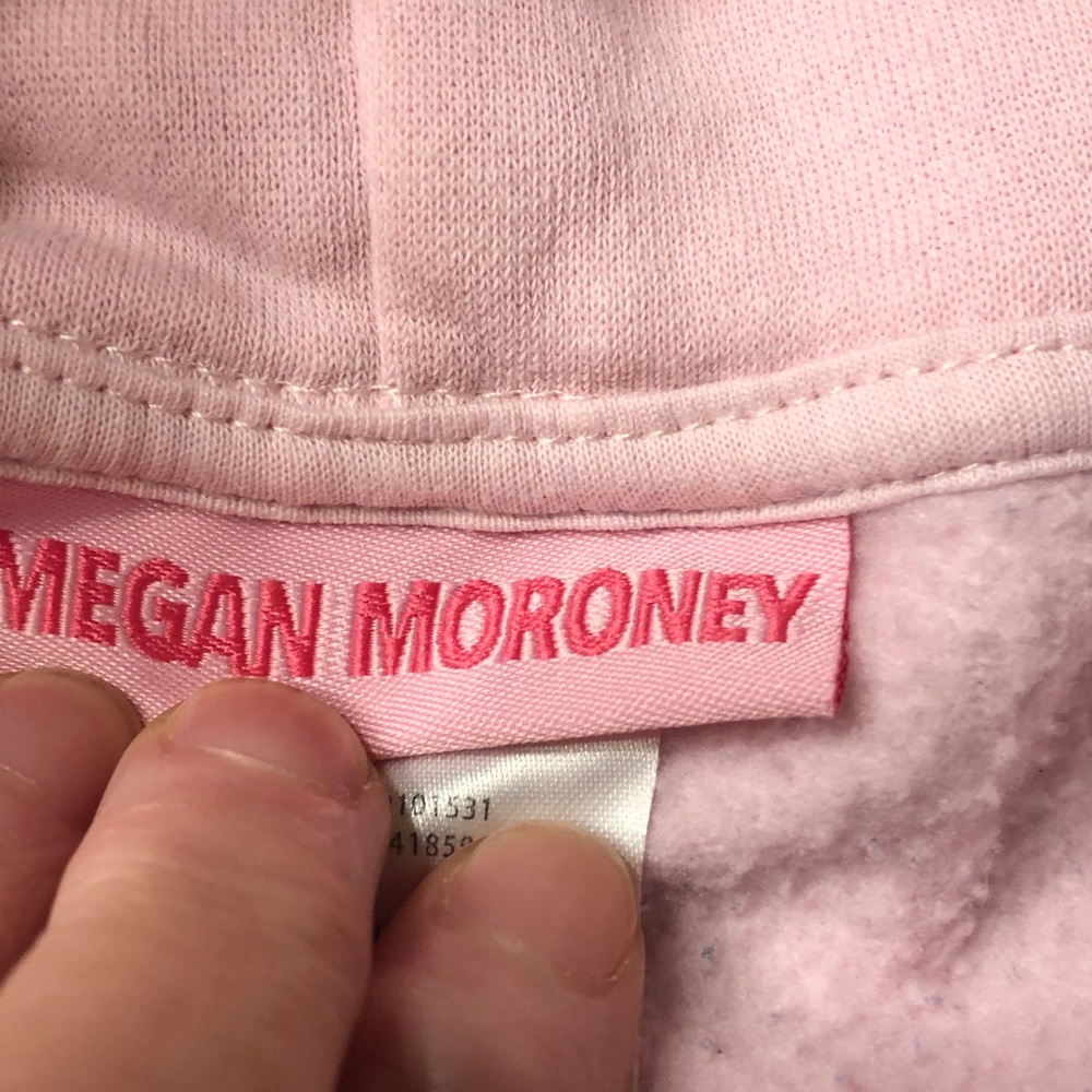 Megan Moroney Pink Hooded Sweatshirt with Embroidered '97' and studded  Hood - Picture 8 of 9